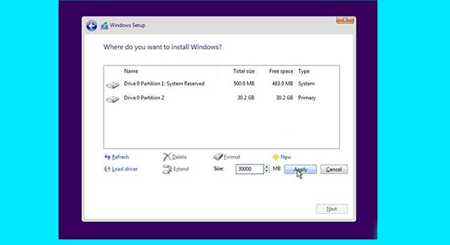 Instal Windows 10 Partisi Hardisk